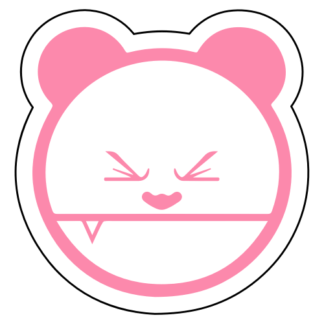 Mad Panda Sticker (Pink)